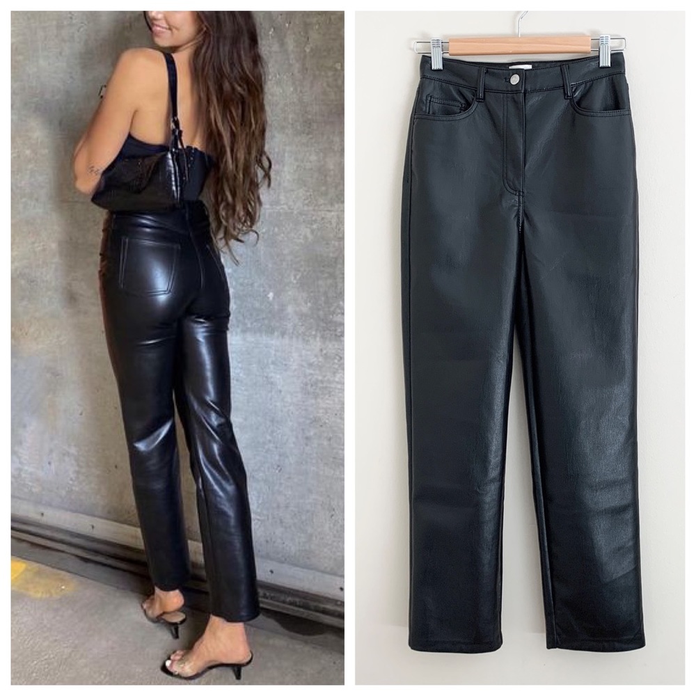 Aritzia Wilfred The Melina High Waisted Vegan Leather Pant